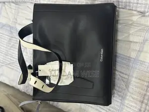 Black Calvin Klein Leather Hand Bag