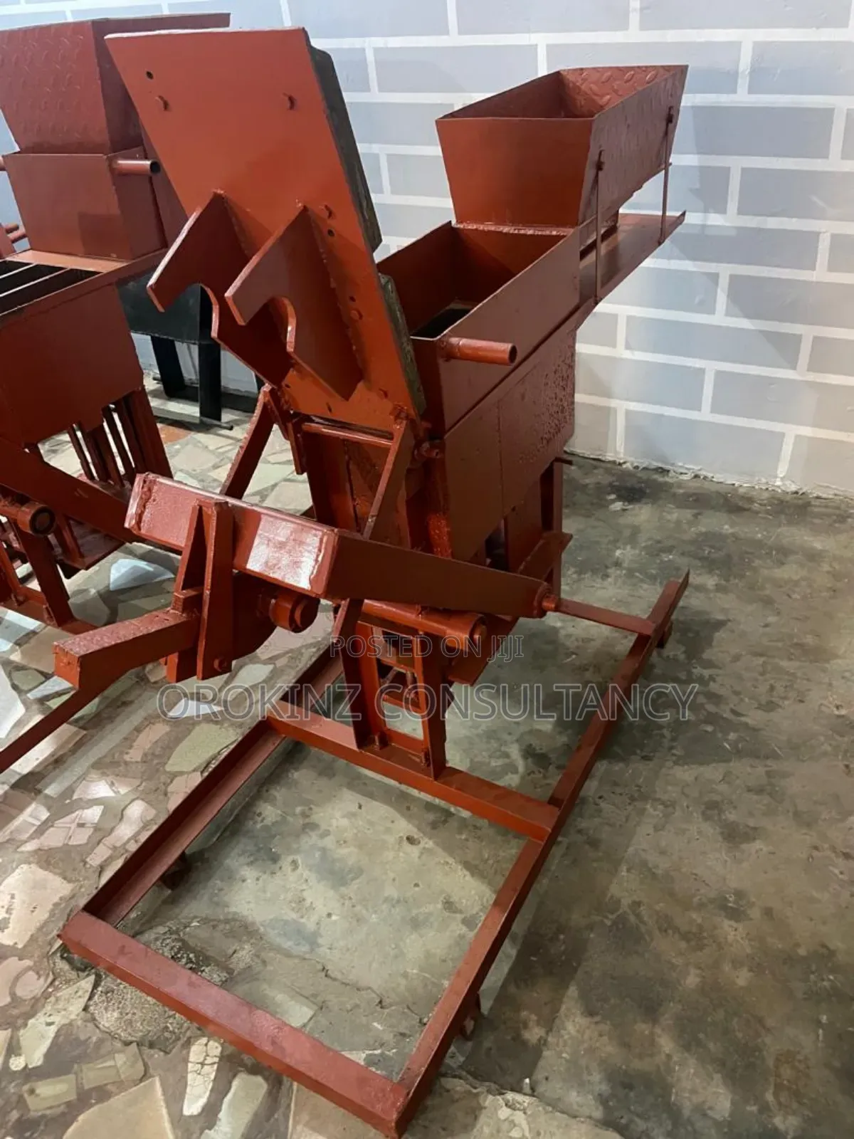 Double Special Manual No Mortar Interlocking Brick Machine