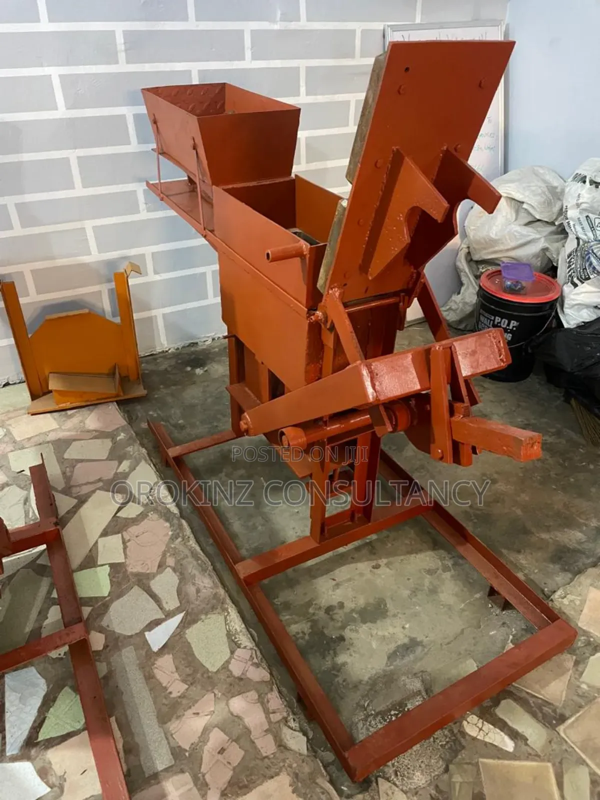 Double Special Manual No Mortar Interlocking Brick Machine