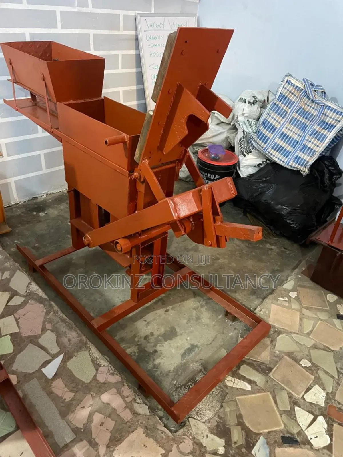 Double Special Manual No Mortar Interlocking Brick Machine