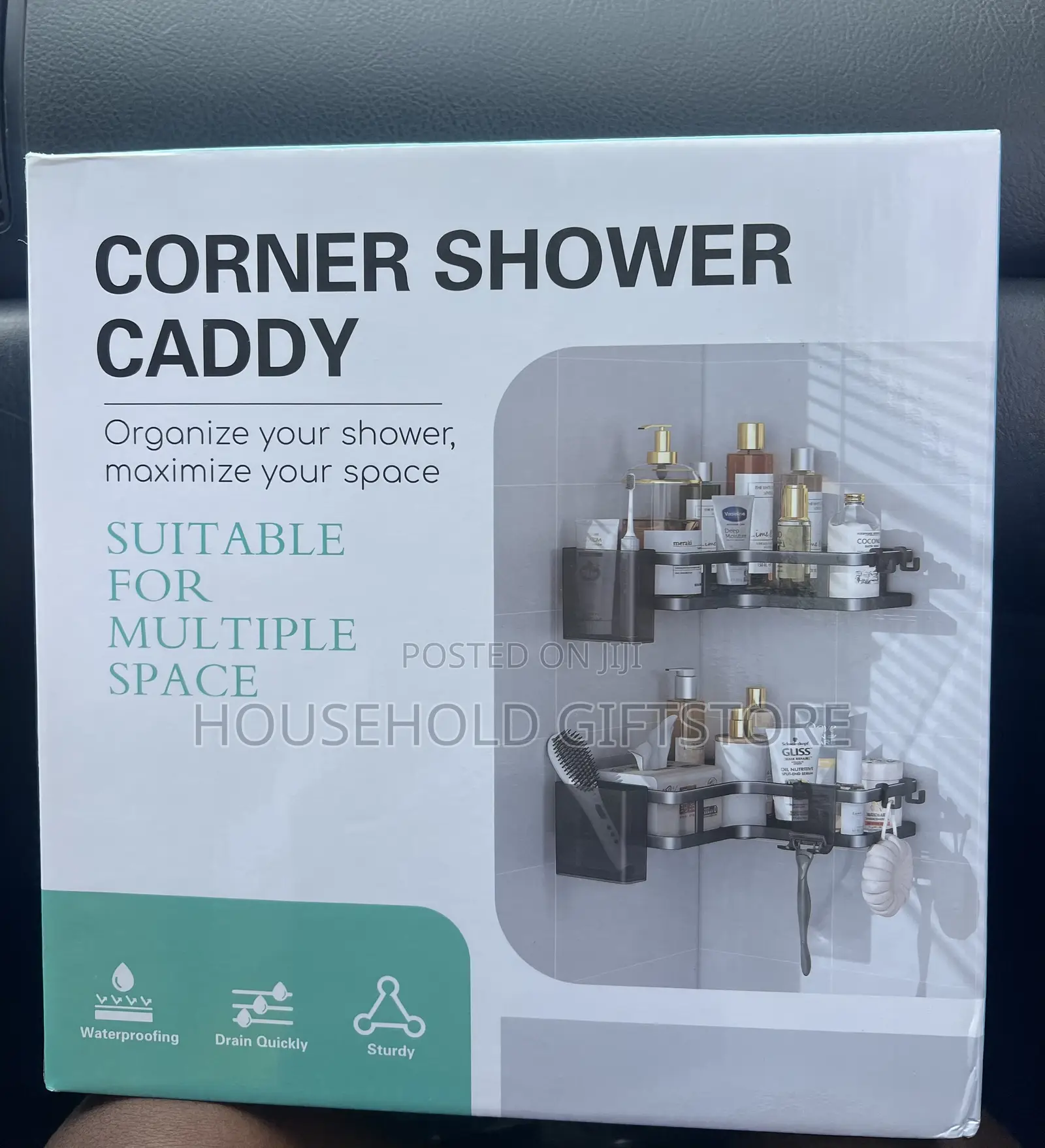 2 in 1 Bathroom Corner Rack