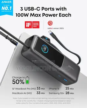 Anker Laptop Power Bank, 25,000mah Portable