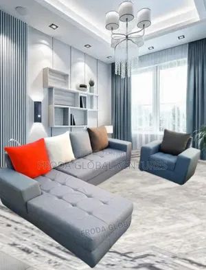 Quality Couch of L-Shape Sofa and Single Chair;Gray. Lsgfl02