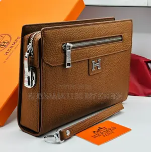 Hermes Luxury Quality Leather Men Armpit Purse