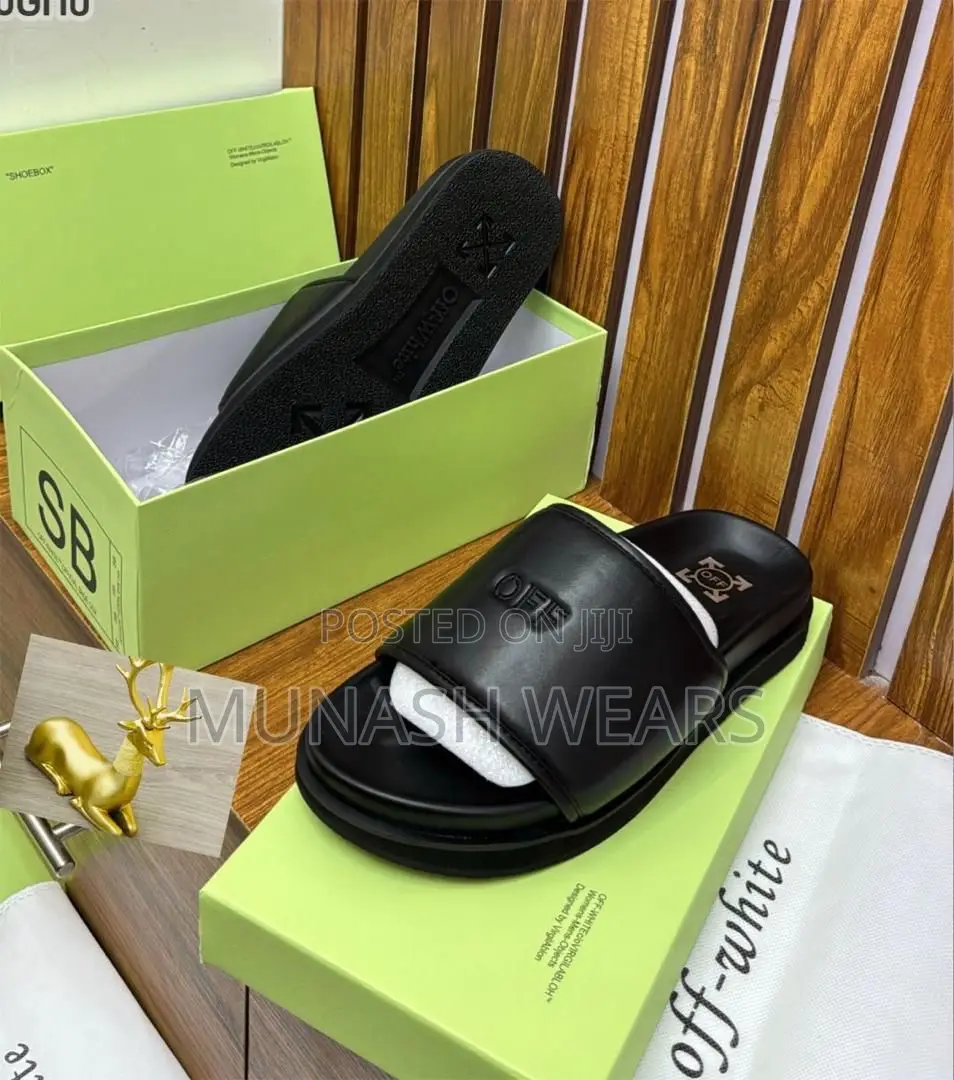 Offwhite Leather Slide 40-46