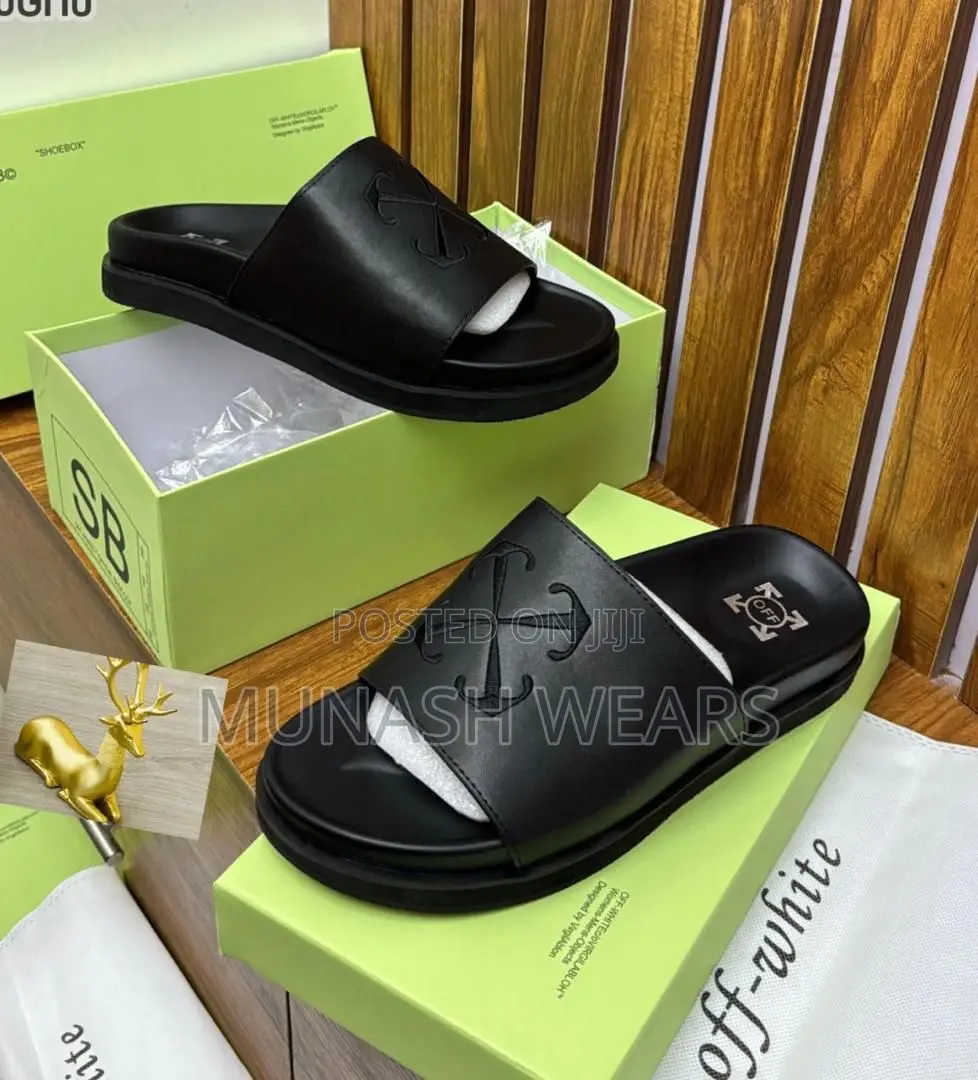 Offwhite Leather Slide 40-46