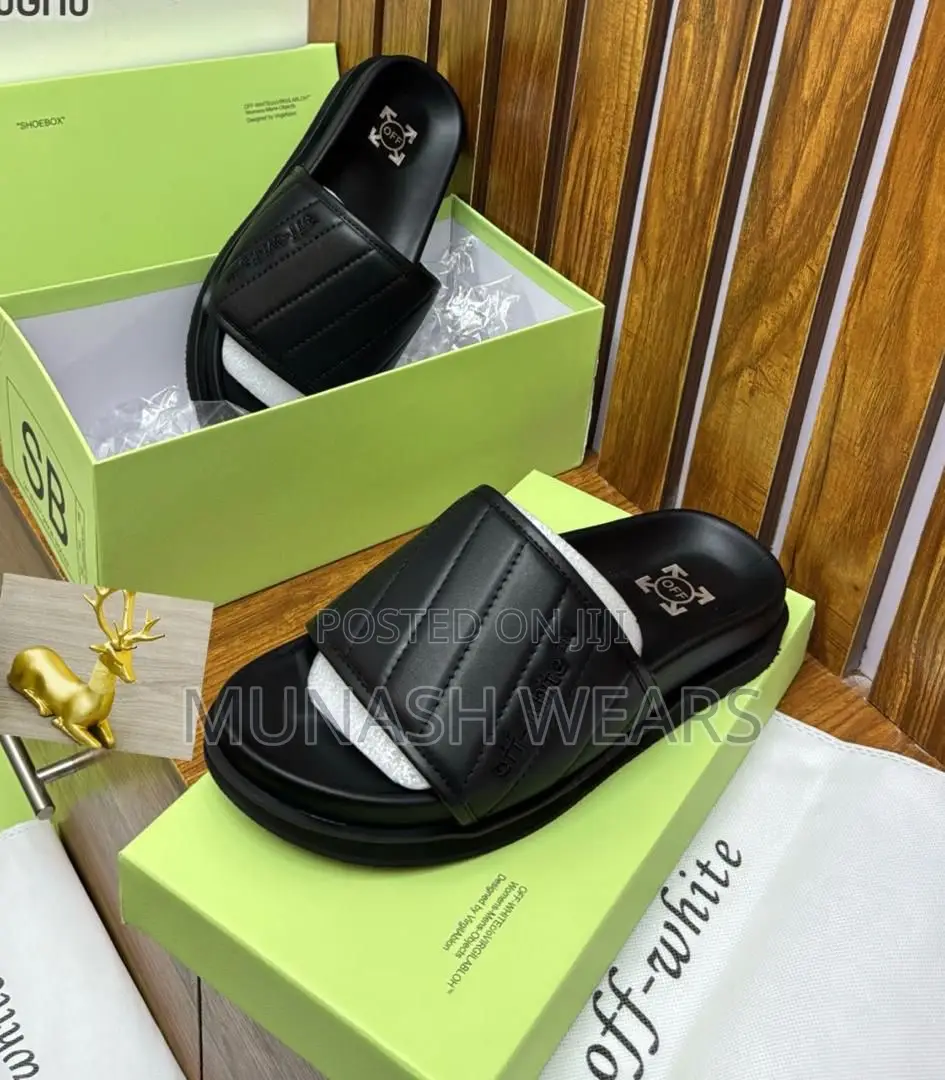 Offwhite Leather Slide 40-46
