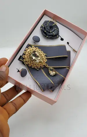 3in1 Barrister Bow Tie, Cufflink, N Lapel Set