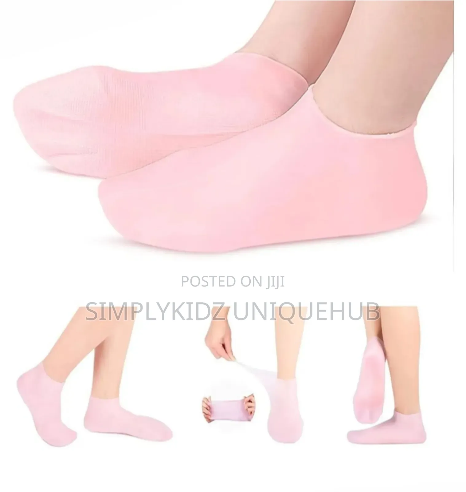 Silicone Moisturizing Socks - Pink