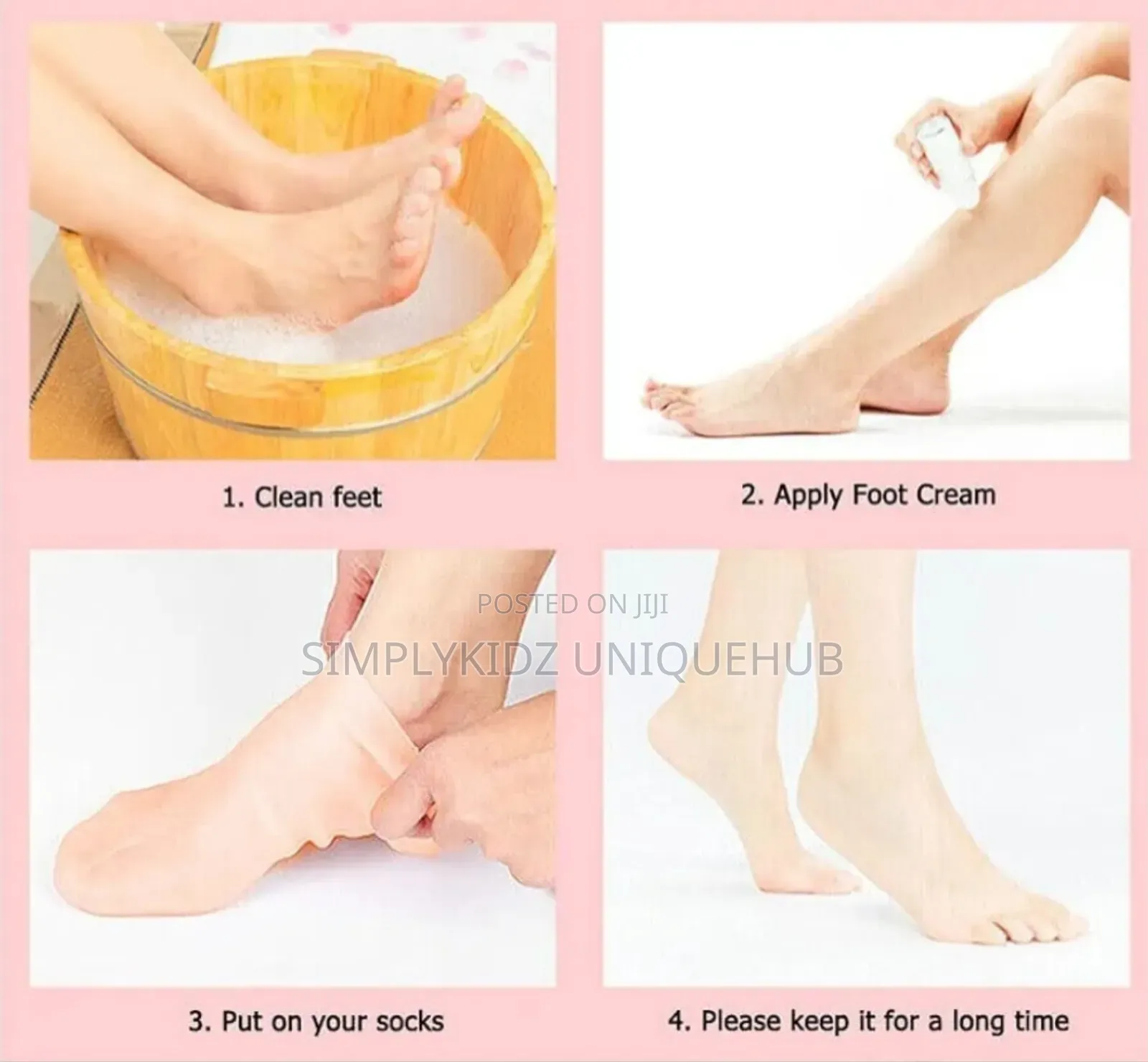 Silicone Moisturizing Socks - Pink