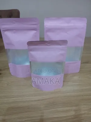 Pink Colour Ziplock Pouches