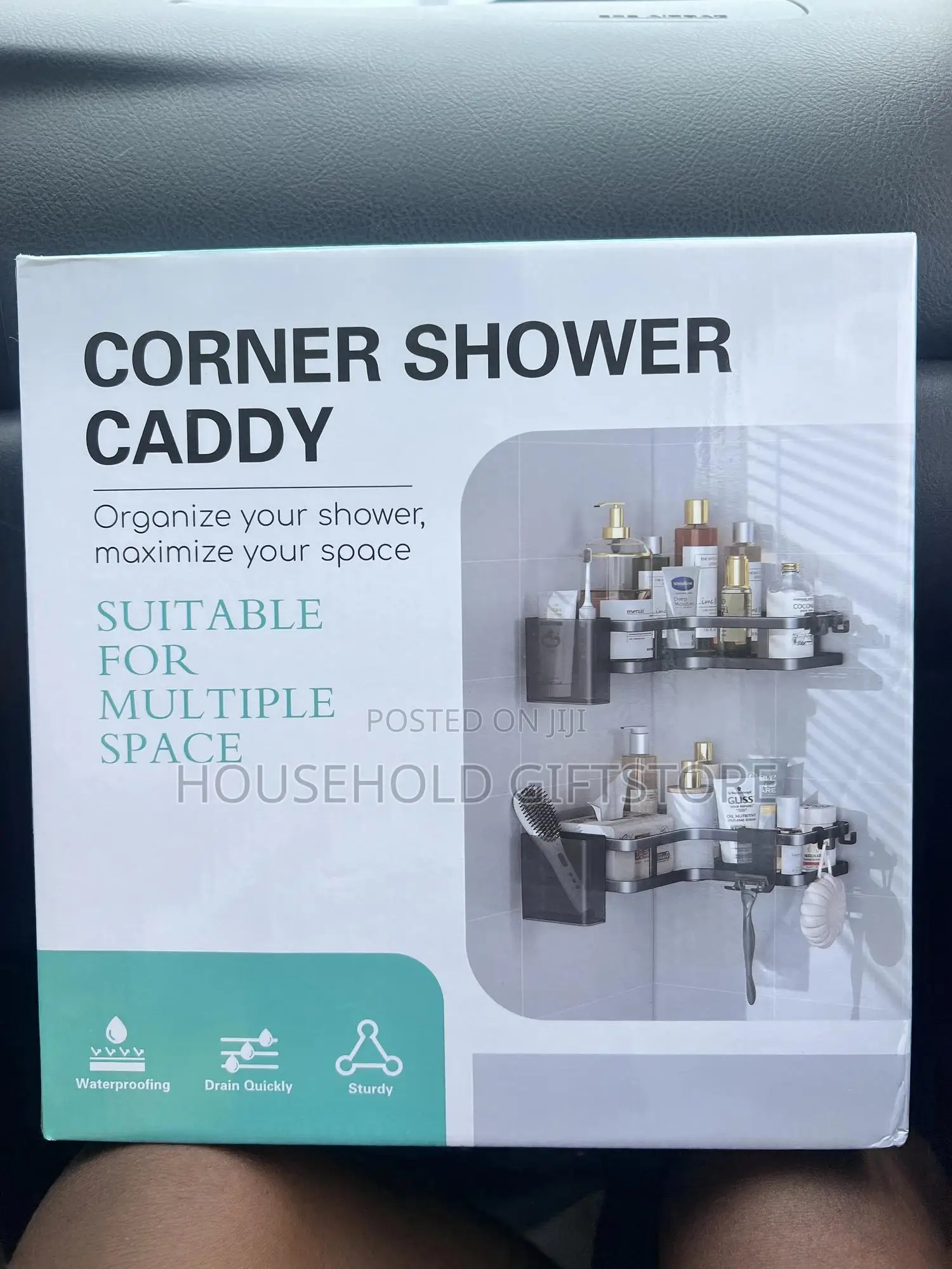 2 in 1 Bathroom Corner Rack