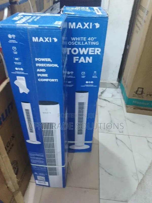 Maxi 40'' Tower Fan – Remote-Controlled Cooling Fan