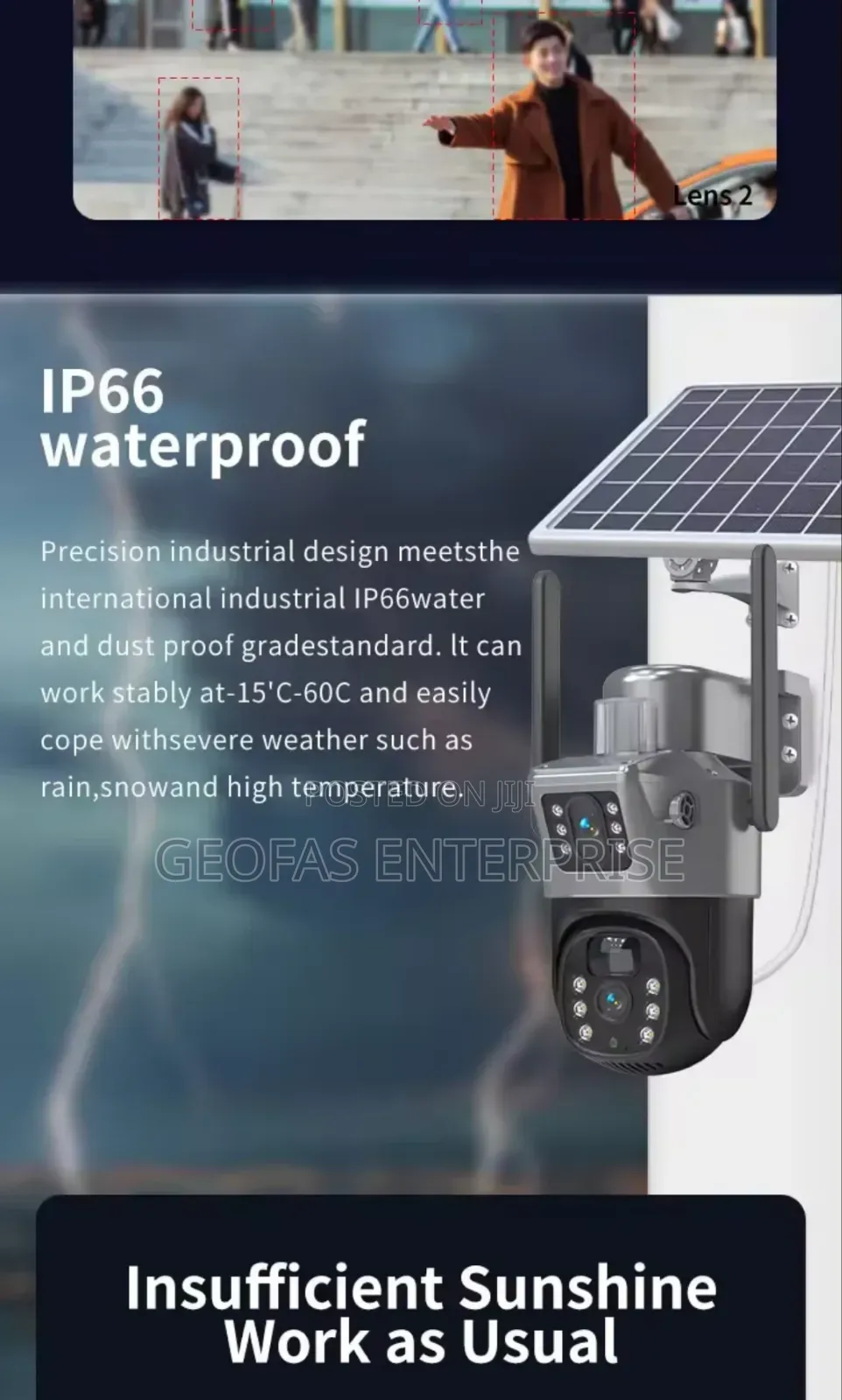 Top Vip Quality Waterproof Due Cctv Security Outdoor Camera