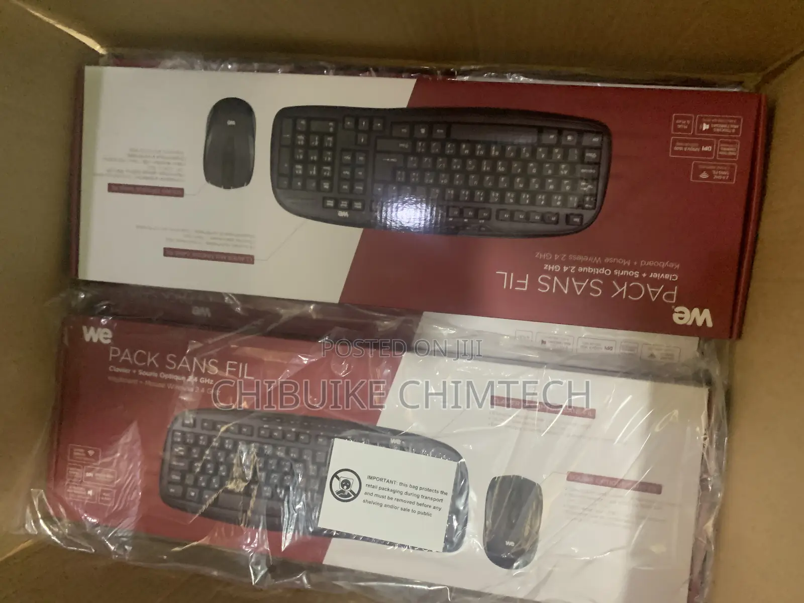 We Pack Sans Fil Wireless Keyboard and Mouse Combo