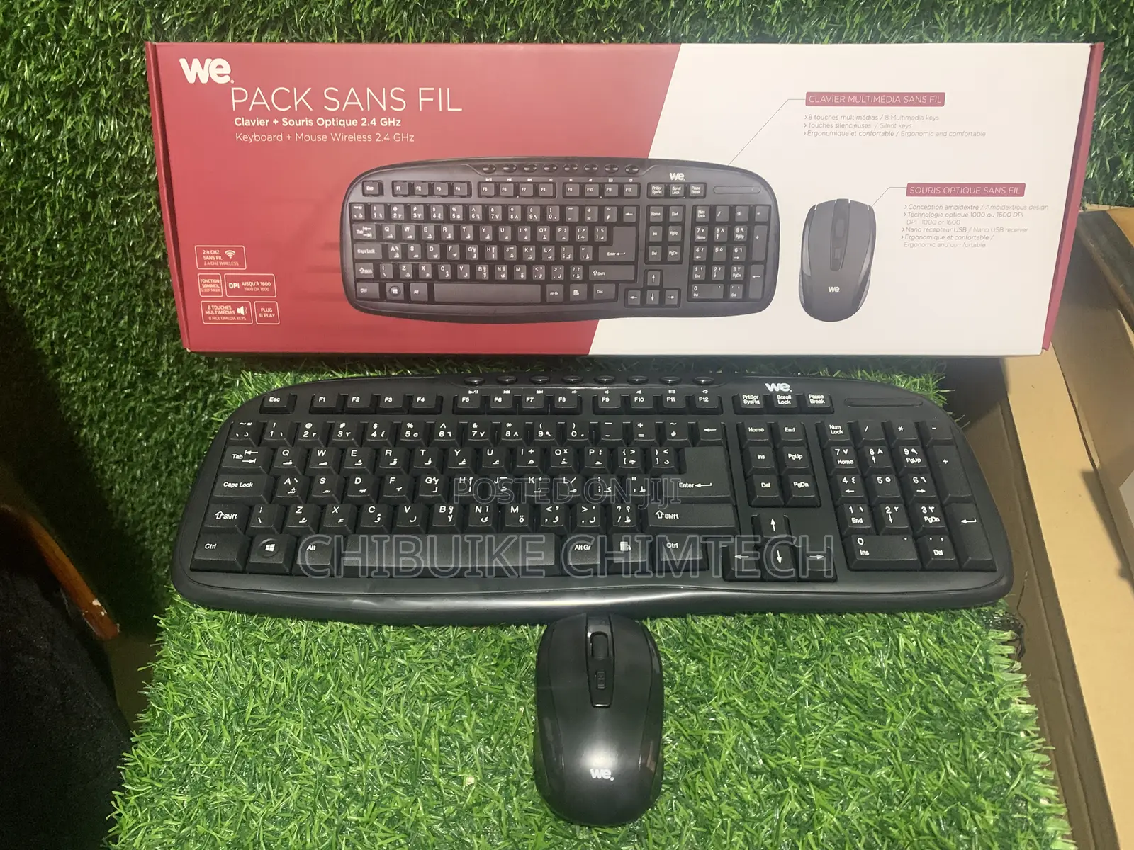 We Pack Sans Fil Wireless Keyboard and Mouse Combo