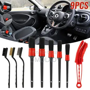 9pcs Car Ac Vent Cleaning Brush Set