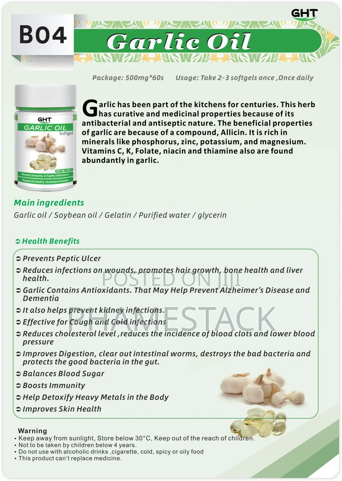 GHT Garlic Oil Softgel