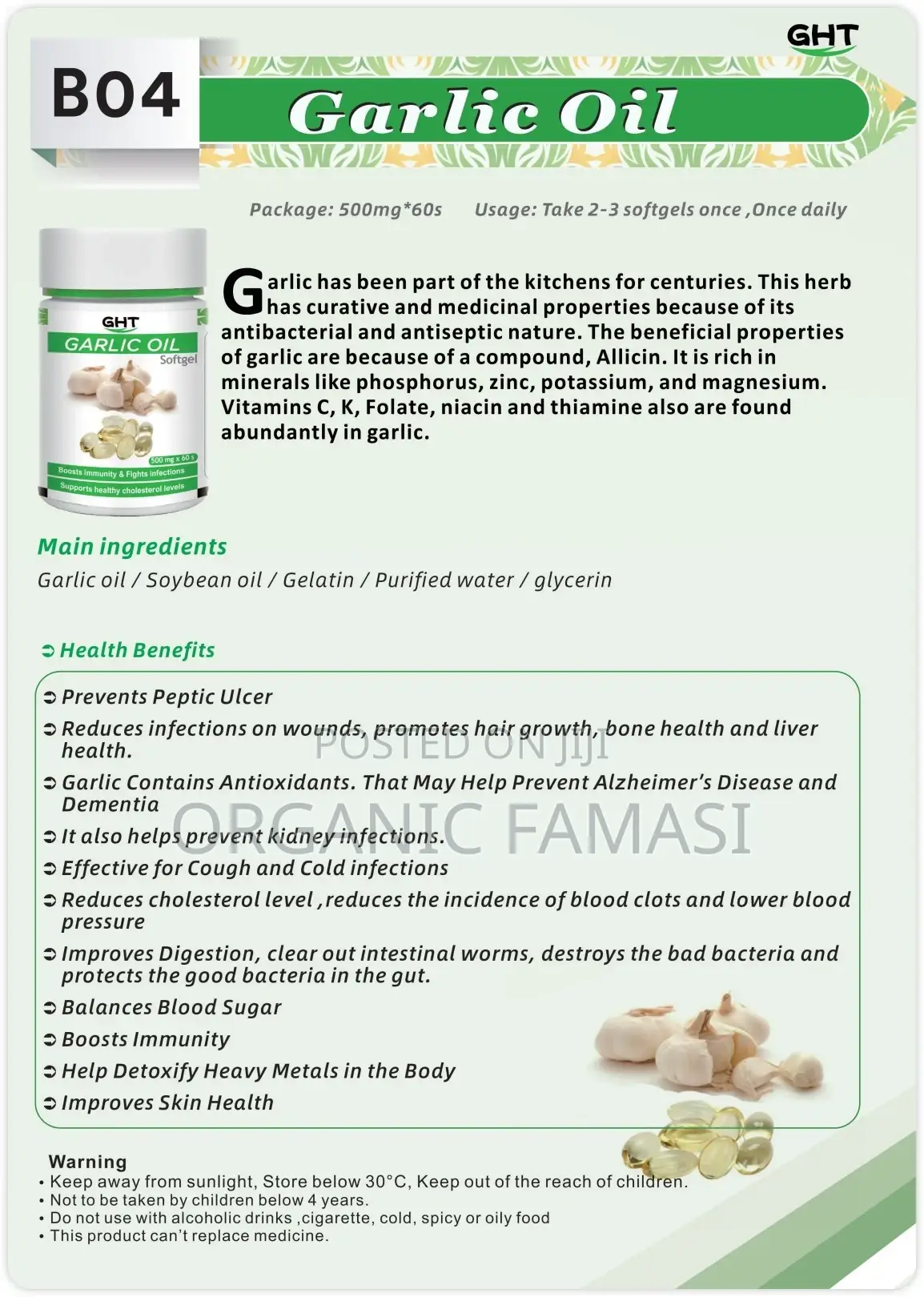 GHT Garlic Oil Softgel