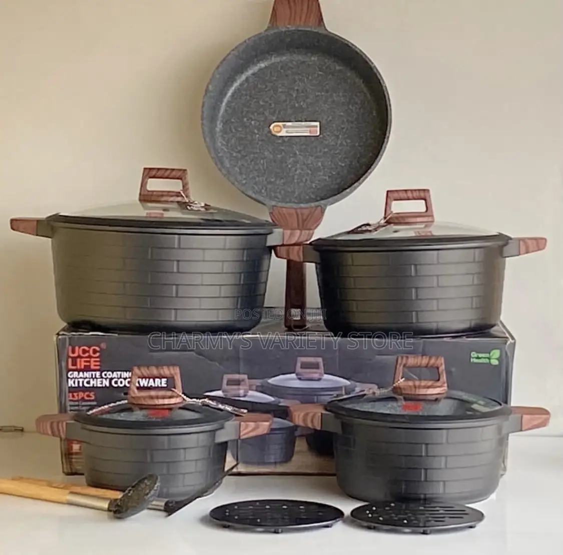 Die Cast Granite Pot Set