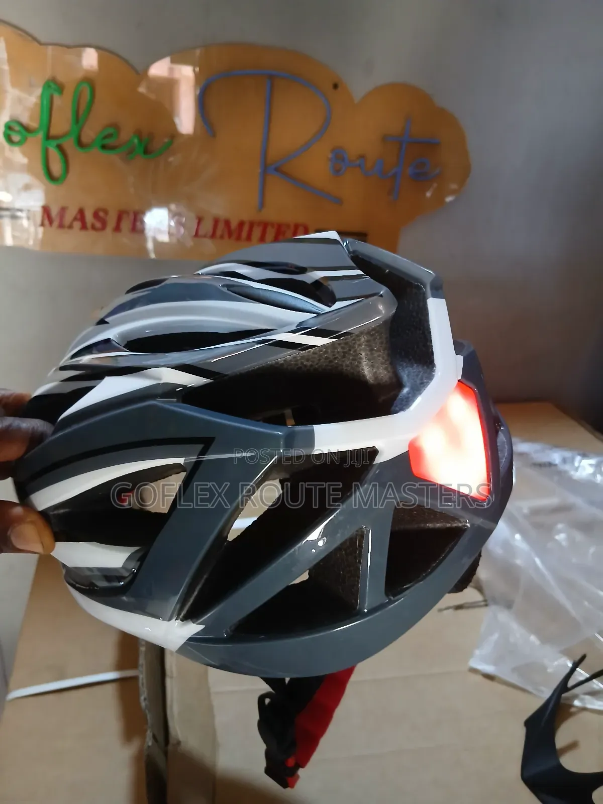 Bicycle Helmets With Safety Light Signs Indicator