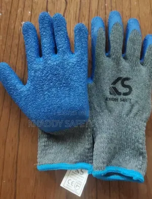 Coated Handglove(Blue And Ash)Khaddy Brand(Per Pair)