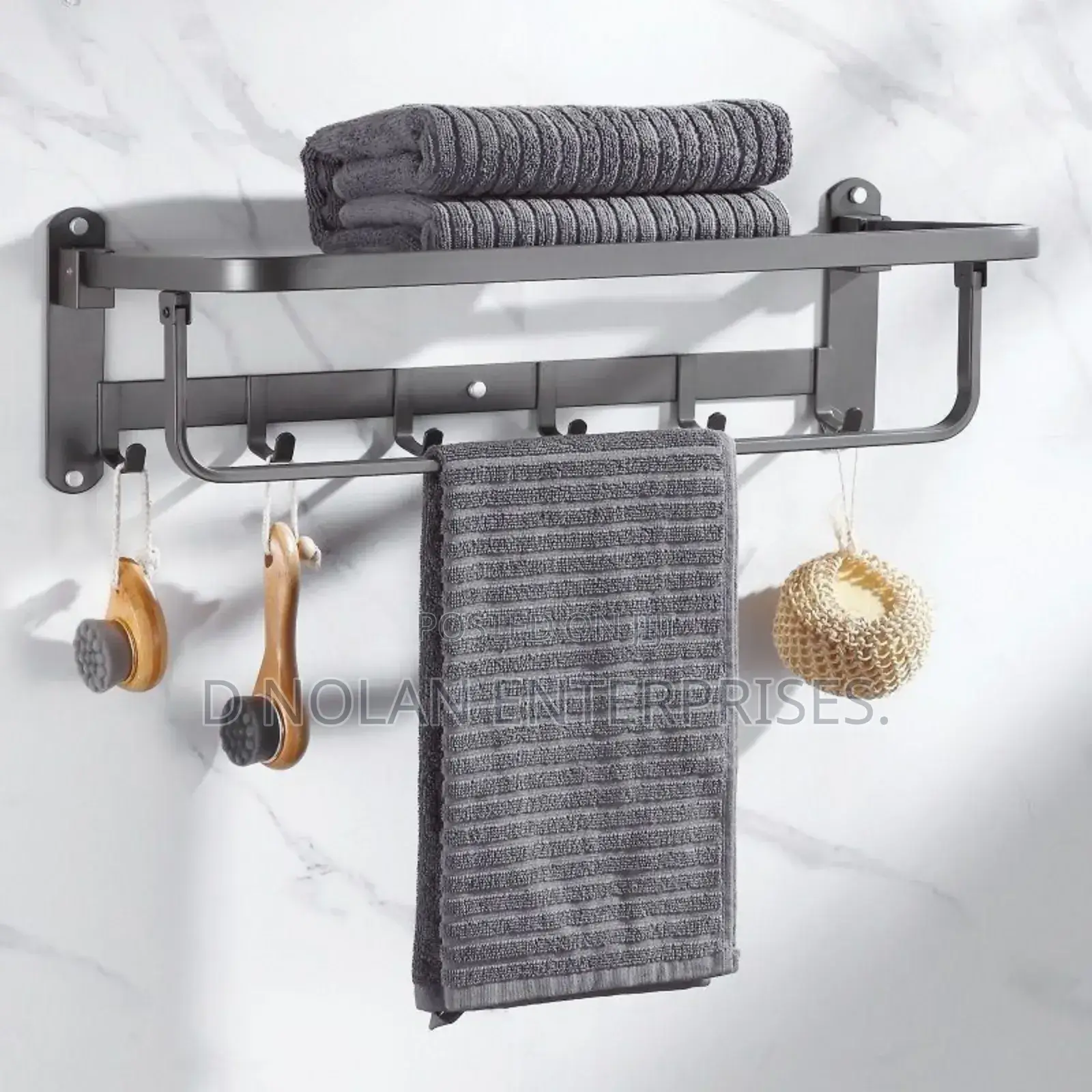 Black Towel Multiple Rack