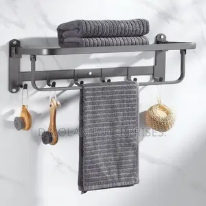 Black Towel Multiple Rack