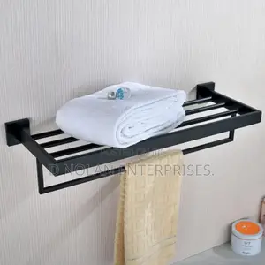 Black Towel Multiple Rack