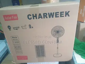 Powerful 16" Solar Rechargeable Standing Fan