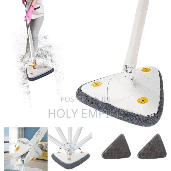 360 New Triangle Mop Rotatable Extendable Adjustable 110 Cm