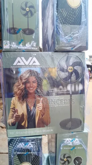 Ava 18-Inch Copper Coil Powerful Standing Fan-5 Blades