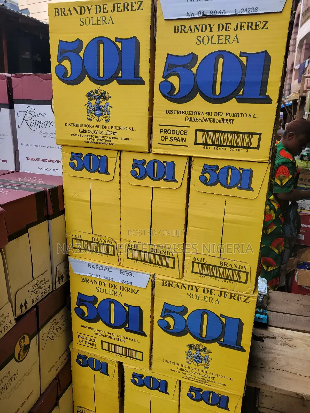 501 Spanish Brandy by 12 Bottles