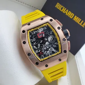 "Yellow Strap Rm 011-01 Inspired Chronograph Automatic Watch