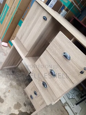Wooden Office Table With Drawers and Locker