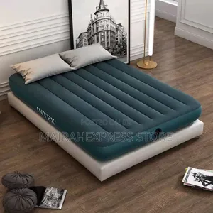 Intex Dura Beam Inflatable Camp Air Bed With Electric Pump