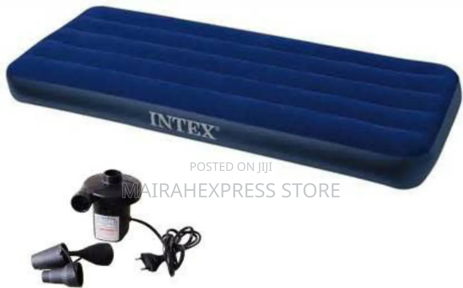 Intex Dura Beam Inflatable Camp Air Bed With Pump - Single