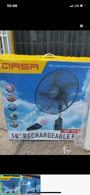 Qasa Rechargeable Standard Fan 18inche