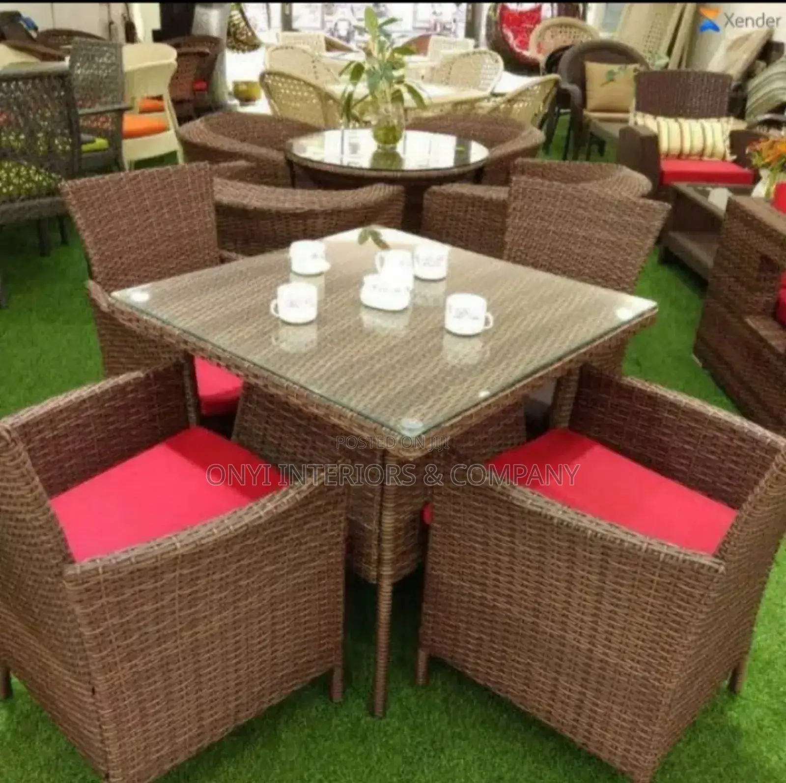 Quality 4 Seater Rattan Chair and Table
