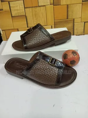 White Leather Italian Slippers
