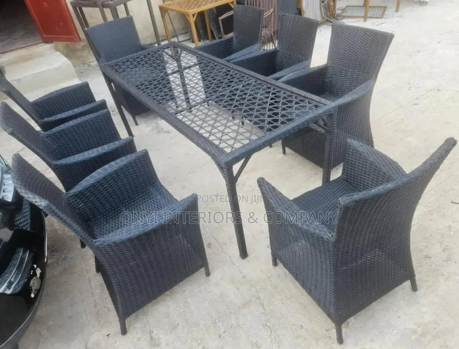 Rattan Material 6 Seater Dining Table