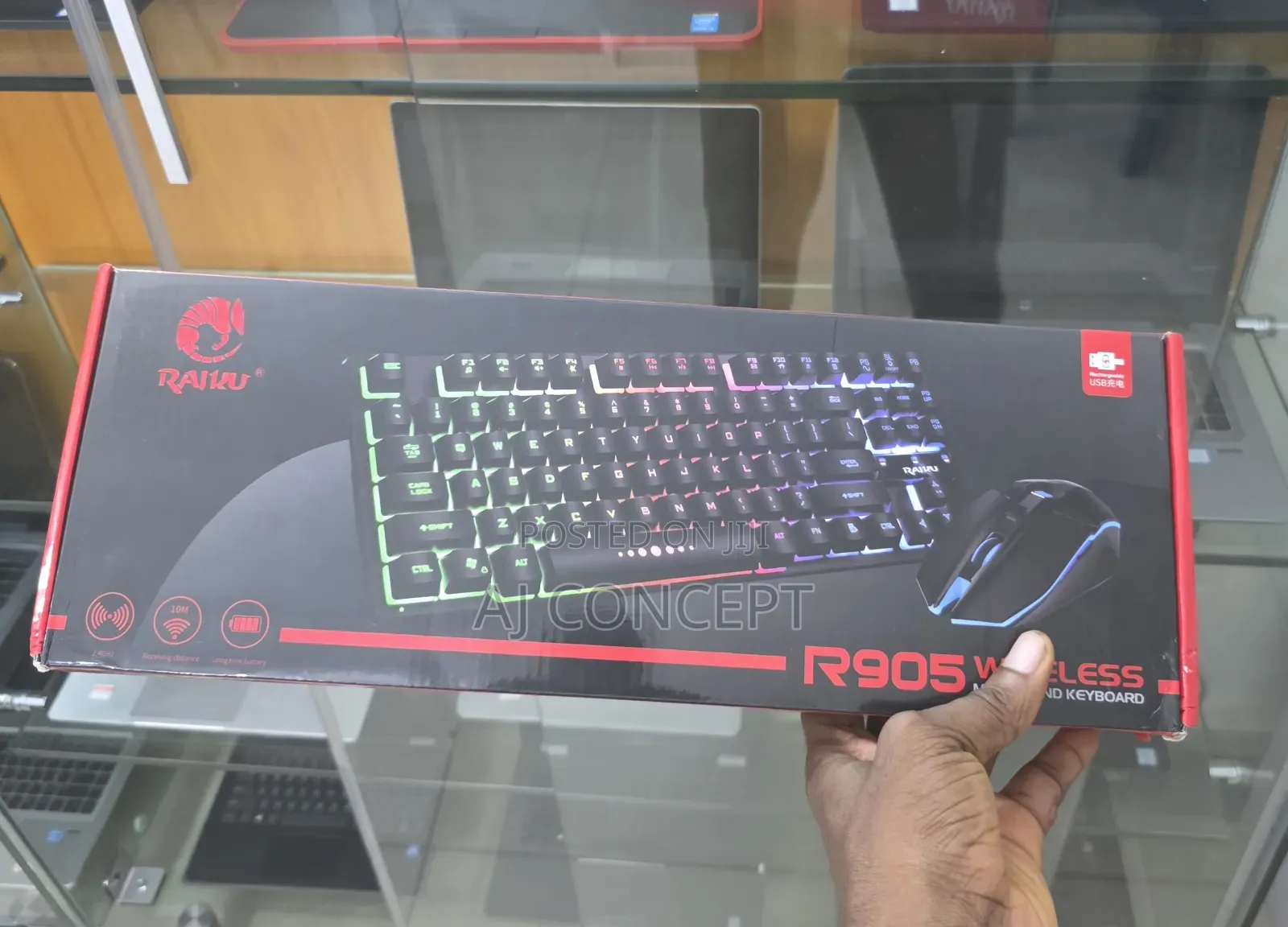 Rechargeable Raiku R905 Wireless Mouse and Keyboard