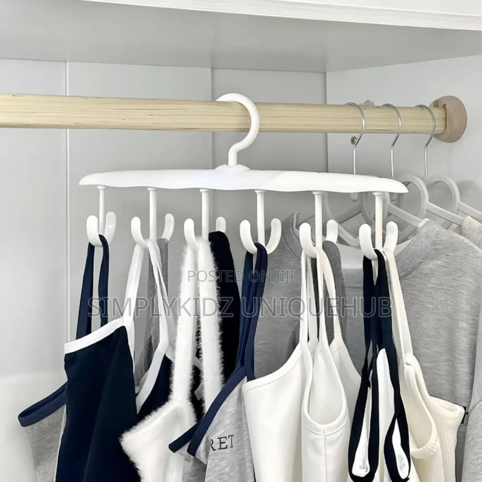 1pc 12-Hooks Rotatable Plastic Multifunctional Hanger