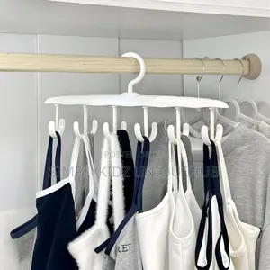 1pc 12-Hooks Rotatable Plastic Multifunctional Hanger