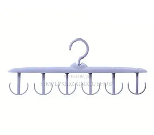 1pc 12-Hooks Rotatable Plastic Multifunctional Hanger