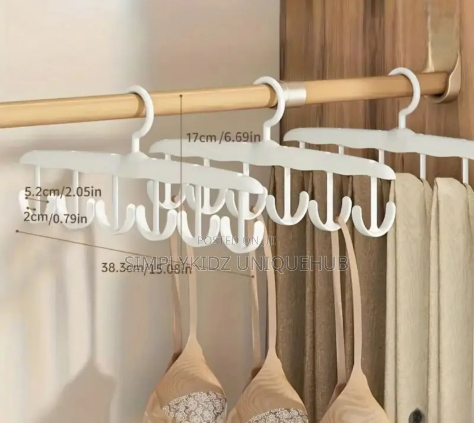 1pc 12-Hooks Rotatable Plastic Multifunctional Hanger