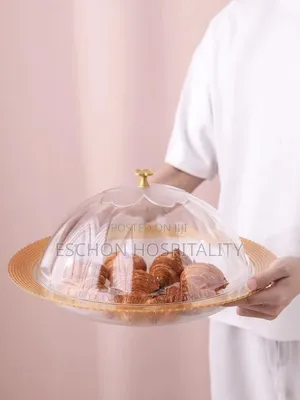 Quality Transparent Food Plate Cover With Tray