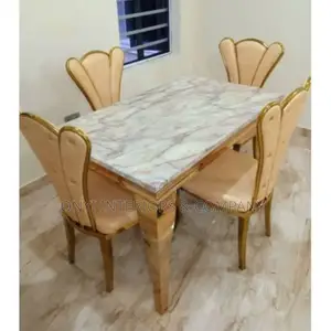4 Seater Dining Table Golden Color