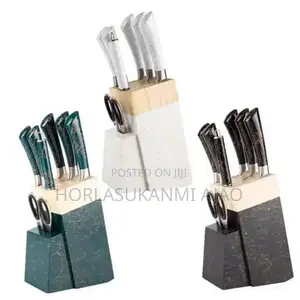 Stainless Steel Quality Kitchen Knife Set With Block Wooden