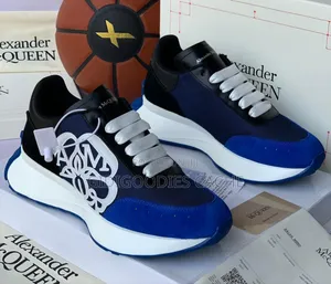 Alexander McQueen Trimmed Shell Lace-Up Sneakers